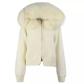 OFTBUY2024 Новая осенне-зимняя повседневная шуба из натурального меха лисы с капюшоном и однотонным свитером, женская шуба из натурального меха на молнии, теплый топ XXXS хаки