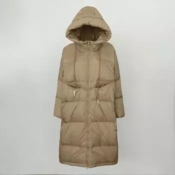 OFTBUY 2024, зимнее пальто на белом утином пуху, классическая толстая длинная теплая куртка, элегантное большое свободное пуховое пальто с капюшоном One Size хаки