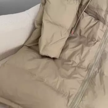 OFTBUY 2024, зимнее пальто на белом утином пуху, классическая толстая длинная теплая куртка, элегантное большое свободное пуховое пальто с капюшоном One Size хаки