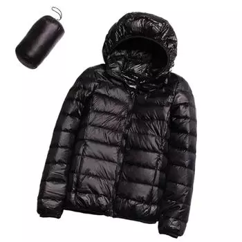 OFTBUY Модные осенне-зимние водонепроницаемые компактные женские легкие пуховики больших размеров с капюшоном зимние теплые женские M светло-фиолетовый