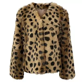OFTBUY Новая настоящая натуральная шуба из кроличьего меха леопардовая зимняя куртка женская толстая теплая элегантная верхняя одежда уличная мода с V-образным вырезом S естественный