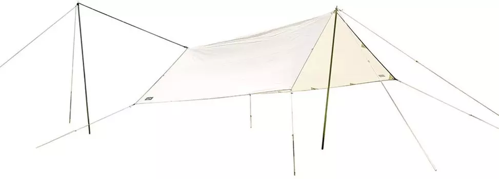 ogawa Camping Outdoor Rectatarp System Tarp 3340 Off White x Dark Brown T/C