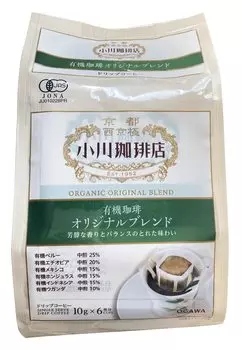 Ogawa Coffee Shop Органический кофе Оригинальная смесь капельного кофе 6 чашек 10 г x 6