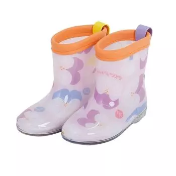 Ogawa Kids Rain Boots Kids KIDS Boys Girls Unisex M 17cm Kukkahippo Violet Boots Boots with Reflective Material Different Color Labels on left and