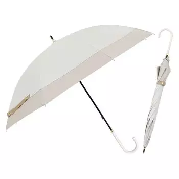 Ogawa Long Light Blocking Over UV Water Family LINEDROPS 57402 Зонт, женский зонт, цена, 99% срез, белый, бежевый, сплайсированный, водоотталкивающий, стильный,