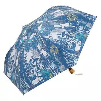 Ogawa Parasol Folding Umbrella Heat Shielding Light Shielding UV Protection or More 50cm 6 Ribs Hand Open Moomin Fun Moomin Water Repellent Back