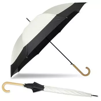 Ogawa полностью защищает от ультрафиолетового излучения, тепла, воды и ветра, как в солнечную, так и в дождливую погоду, женский зонт One Family Cynthia 53305, белый, черный, затемнение, 99,9% защиты,