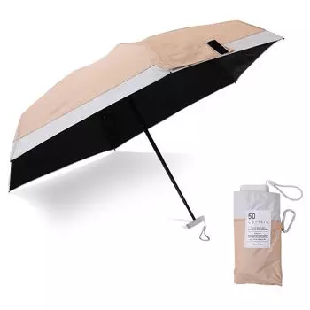 Ogawa Ultra Folding Light Blocking UV Water Family Cynthia 54731 Parasol, Compact, Slim, Umbrella, Rate, 99.9% Protection, Orange, Off-White, оранжевый
