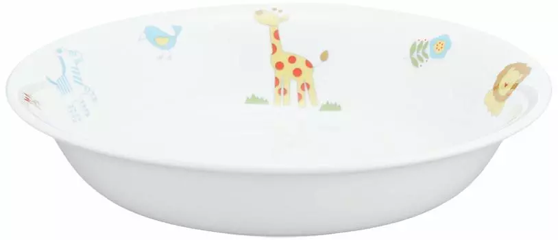 OGISO Baby Pasta Plate Safari Детская посуда, столовые приборы, (Можно мыть в посудомоечной машине/использовать в микроволновой печи) 172F-E