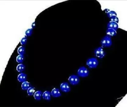 Оглушительный!Ожерелье из египетского лазурита 8 мм