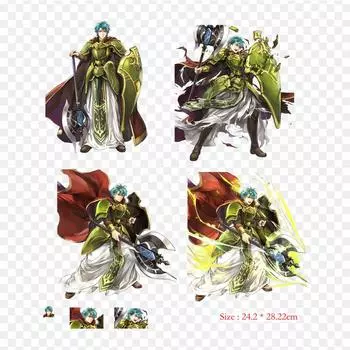 Fire Emblem Heroes Brave Ephraim Fire Emblem Heroes Vi Утюг на теплопередаче Печать Виниловые нашивки Наклейка для одежды DIY Аппликации Моющиеся нашивки