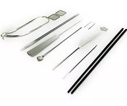 Огненная утварь Семь утварей 11 предметов Сделано в Японии Сделано в префектуре Сандзё Ниигата Набор благовоний Знакомство с чайной утварью (Нанацу