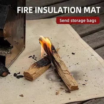 Огнестойкая ткань для кемпинга, пикника, барбекю, изоляционный коврик, огнестойкое высокотемпературное противопожарное одеяло, коврик из стекловолокна