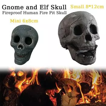 Огнестойкий имитированный человеческий костер, череп, деревянный камин, костер, костер, барбекю, декор на Хэллоуин серый