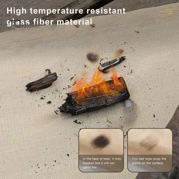 Огнестойкий изоляционный коврик. Жаростойкий коврик для гриля. Складная конструкция. Легко чистящийся коврик для дровяного костра. S