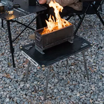 Огнестойкий коврик для костра, складной универсальный огнестойкий гриль с сумкой для хранения