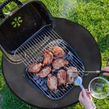 Огнестойкий коврик для печи, барбекю, нагревательный коврик, круглый, квадратный, 3-слойный, огнестойкий M Round