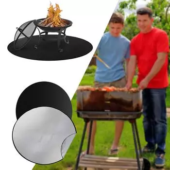Огнестойкий коврик Водонепроницаемый многофункциональный круглый коврик для барбекю для улицы
