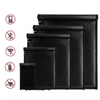 Огнестойкий RFID-блокирующий пакет для сигнала, многоцелевой пакет Faraday 5PCS