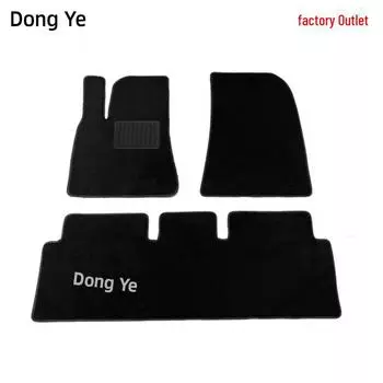 Огнестойкий замшевый коврик для Tesla Model Y/3 — оригинальный класс, нейлоновый коврик Velvet (PVC base) чёрный