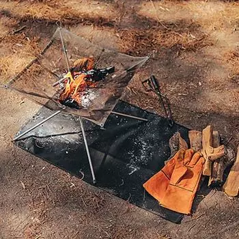 Огнестойкое одеяло. Невоспламеняющийся. Экономия места. Складной, грязеотталкивающий, портативный. Теплоизоляция. Силиконовое покрытие. Огнестойкий коврик для барбекю и кемпинга. XL