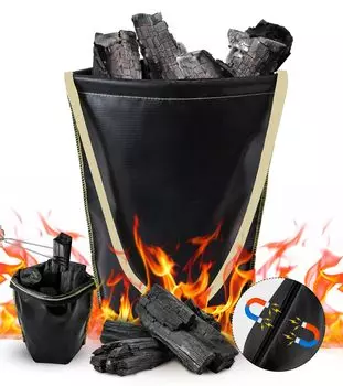 Огнетушащий магнитный магнитный уголь для обработки 29 x Heat Flame Высокобезопасный и стеклянный для кемпинга на открытом воздухе M Bag, открывающийся, отдельно стоящий,