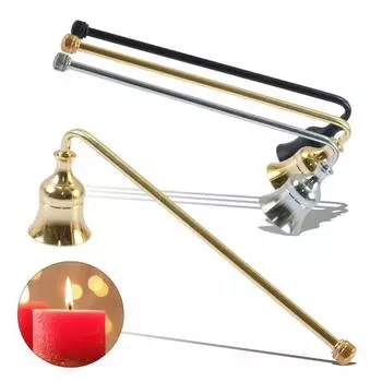 Огнетушитель для свечей Элегантная крышка фитиля в форме колокола Металлический стопор для свечи Нержавеющий инструмент для тушения свечей с вариантами короткой и длинной длины Short чёрный