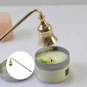 Огнетушитель для свечей Элегантный колокольчик в форме свечи Крышка для инструментов Металлический стопор для фитиля Нержавеющее тушение с коротким Short серебряный