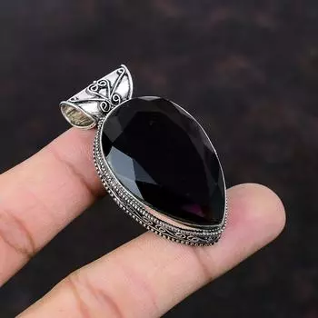 Ограненный розовый аметист, винтажный кулон, ювелирные изделия ручной работы, подвеска из стерлингового серебра 925 пробы, подвеска из натурального драгоценного камня, серебряные украшения для подарка