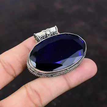 Ограненный Танзанит Кварц Кулон Из Натурального Драгоценного Камня Ювелирные Изделия Стерлингового Серебра 925 Кулон Винтаж Кулон Дизайнерские Ювелирные Изделия Ручной Работы Подарок Для Мамы