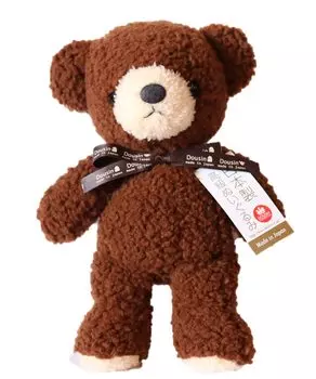 Ограниченная цветовая лента для детских бирок в комплекте. Медведь пушистый, шоколадный, шоколад, сделанный в Японии. Мягкая игрушка. Медведь. Плюшевый мишка. Животное. Подарок на день рождения. шоколадный