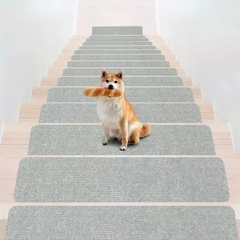 Ограниченная лестница для 70 x 22 см ковра XIWEIYI Stair Carpet 4 адсорбционный коврик для пола ступенька лестница предотвращает предотвращает уменьшает ногу и талию предотвращает безопасность светло-серый