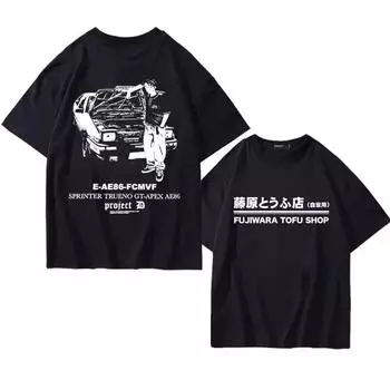 Ограниченная серия 90-х годов, футболка с принтом аниме Initial D Drift Car Toyota 1985s AE86 Fcmvf Sprinter Trueno Gt Apex, футболка унисекс, уличная одежда