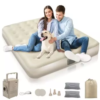 Ограниченная толщина воздушного матраса с электрическим насосом 90 секунд Автоматическая электрическая кемпинговая воздушная кровать Воздушный коврик Складная электрическая кровать Воздушный матрас Одинарная съемная загрузка