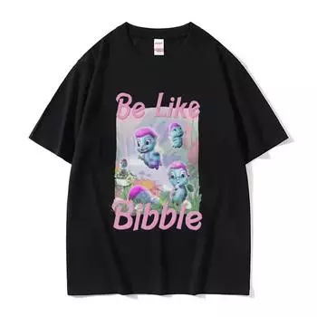 Ограниченное количество милых футболок с графическим принтом Bibble, женская унисекс, модная ретро-футболка большого размера, унисекс, уютная футболка с коротким рукавом из 100% хлопка L