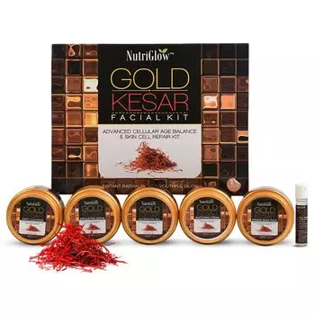 Ограниченное предложение!! NutriGlow Gold Kesar Facial Kit для женщин для сияющей кожи