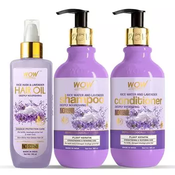 Ограниченное предложение!! WOW Skin Science Rice Water & Lavender Ultimate Набор для ухода за волосами