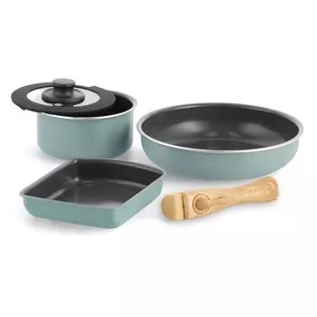 ограниченный набор Green Pan Click Chef, цвет Smoky Blue Mayflower [цвет онлайн], 5 предметов