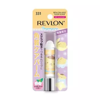Ограниченный Revlon Kiss Sugar Scrub Sanrio 331 Sugar Mint Освежающий аромат сахарной мяты Увлажняющий отшелушивающий уход Скраб для губ Pompompurin [Упаковка EC]