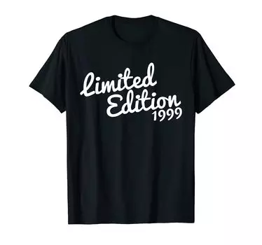 Ограниченный тираж 1999 года. Футболка с надписью «Подросток, год рождения, возраст». чёрный