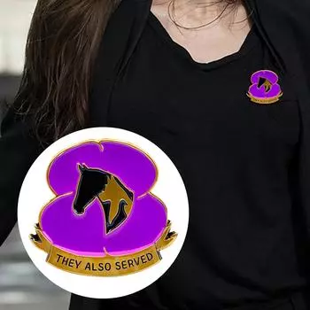 Ограниченный выпуск памятного значка «Пурпурный мак», в честь героев-животных с уникальным памятным дизайном One Size фиолетовый