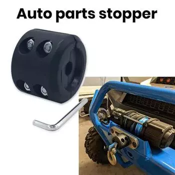 Ограничитель крюка для троса лебедки. Универсальная совместимость. Простая установка. Надежный амортизирующий резиновый шнур. Заглушка для автомобиля. красный