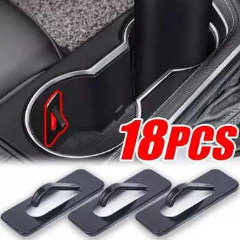 Ограничитель слота для автомобильного стакана для воды Стабилизатор Автоматический паз для хранения Водяной стакан Противоскользящая шумоподавляющая фиксирующая прокладка Самоклеящаяся накладка