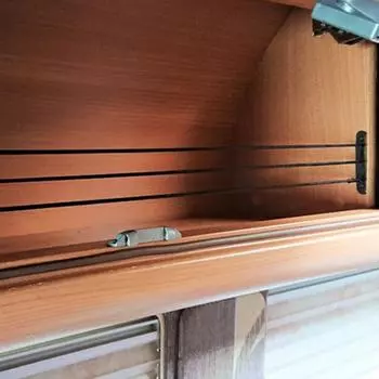 Ограждение для хранения шкафов в автофургоне Ограждение для хранения шкафов в автофургоне Натяжной трос для путешествий в автофургоне Необходимо иметь кронштейны из нержавеющей стали для