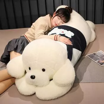 Огромная кукла-щенок, тряпичная кукла, плюшевая игрушка, подушка, спальная кровать для девочек, подарок на День святого Валентина 90cm1.3kg