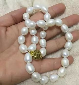 Огромное 17-дюймовое белое капельное пресноводное жемчужное ожерелье, модные украшения для свадебной вечеринки