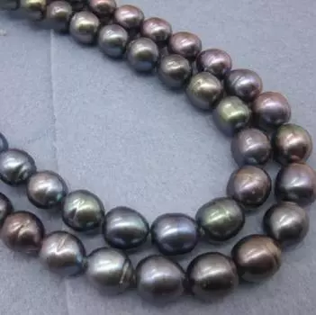 ОГРОМНОЕ колье из НАТУРАЛЬНОГО ТАИТЯНСКОГО ЧЕРНОГО ЖЕМЧУГА 32 ДЮЙМА 9–10 ММ