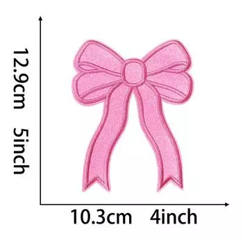 Огромные милые нашивки с бантами, огромные блестящие бусины, нашивки для глажки, вышитые аппликации, железные буквы Ba B8C6 red-1pcs