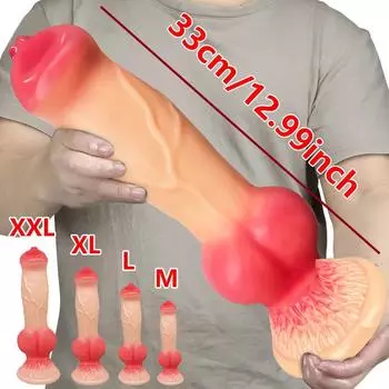 Огромный дилдо животного анальная пробка секс-игрушка для мужчин женщин товары для взрослых большая анальная пробка дилдо собаки на присоске вагинальный мастурбатор S