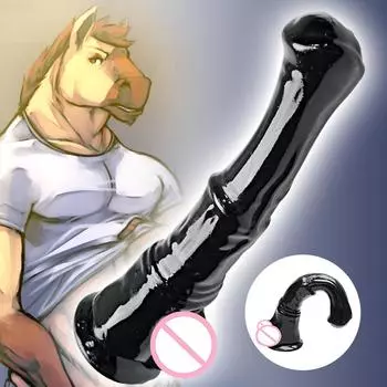 Огромный фаллоимитатор на присоске, анальные игрушки, большой пенис, фаллоимитаторы с животными, сексуальная анальная пробка, стимулирующая вагину, секс-игрушки для женщин и взрослых, эротические товары Horse Dildo S